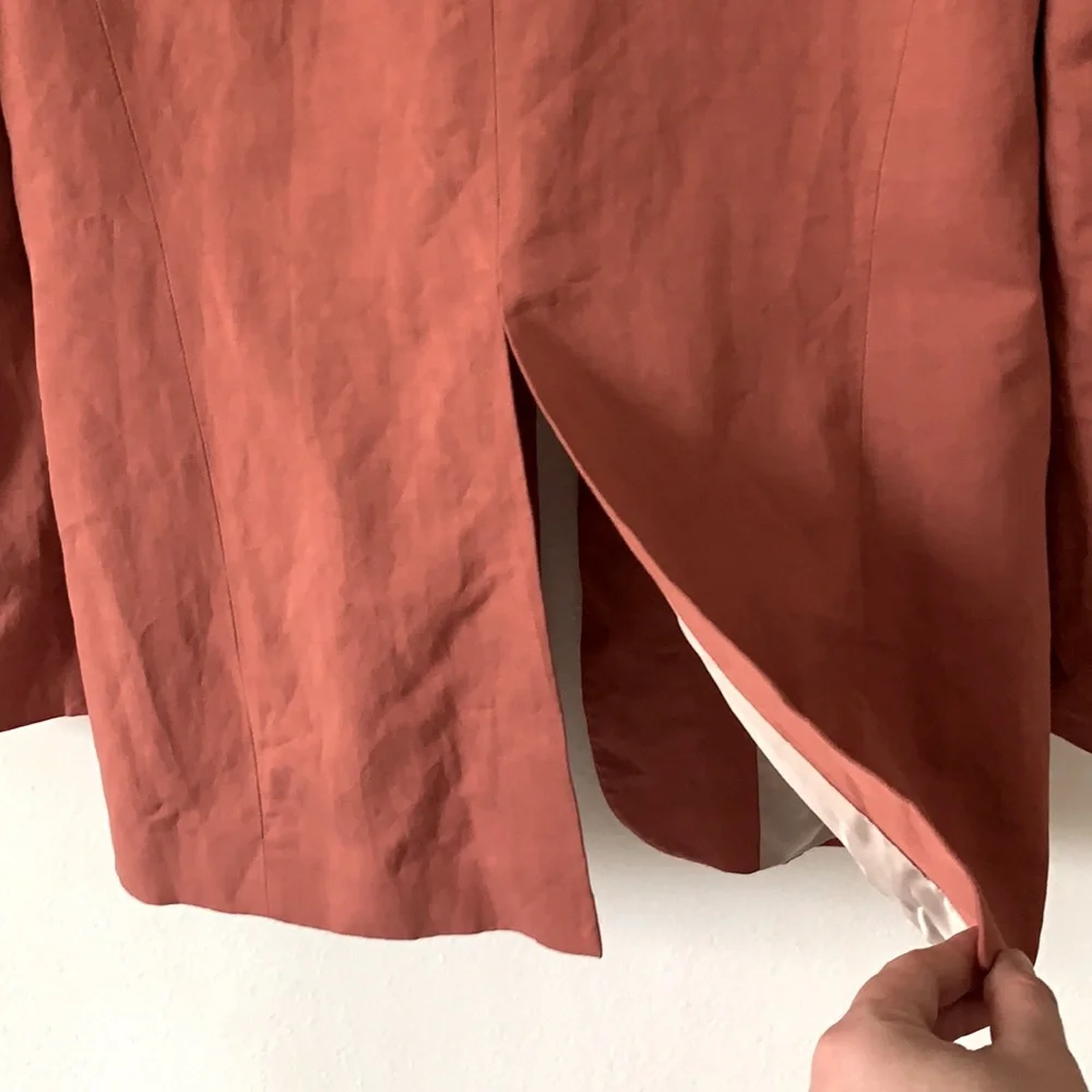 Zara Rust Blazer and Matching Culotte Skirt Set